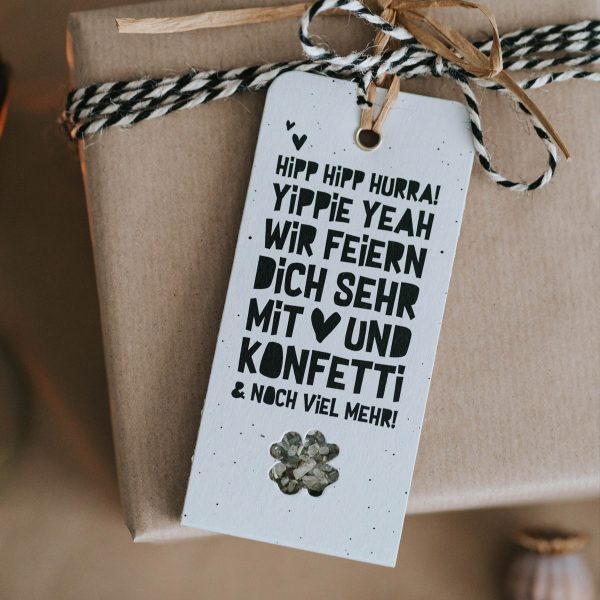 Hipp Hipp Hurra - Geschenkanhänger