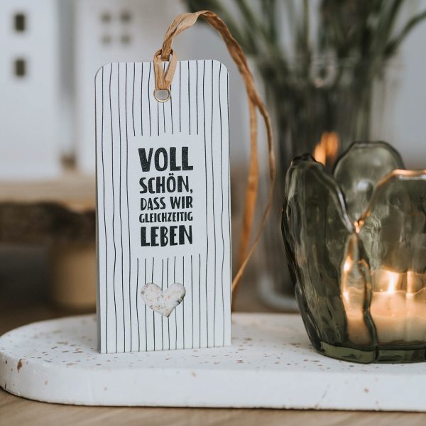 Voll schön, dass wir gleichzeitig leben - Geschenkanhänger