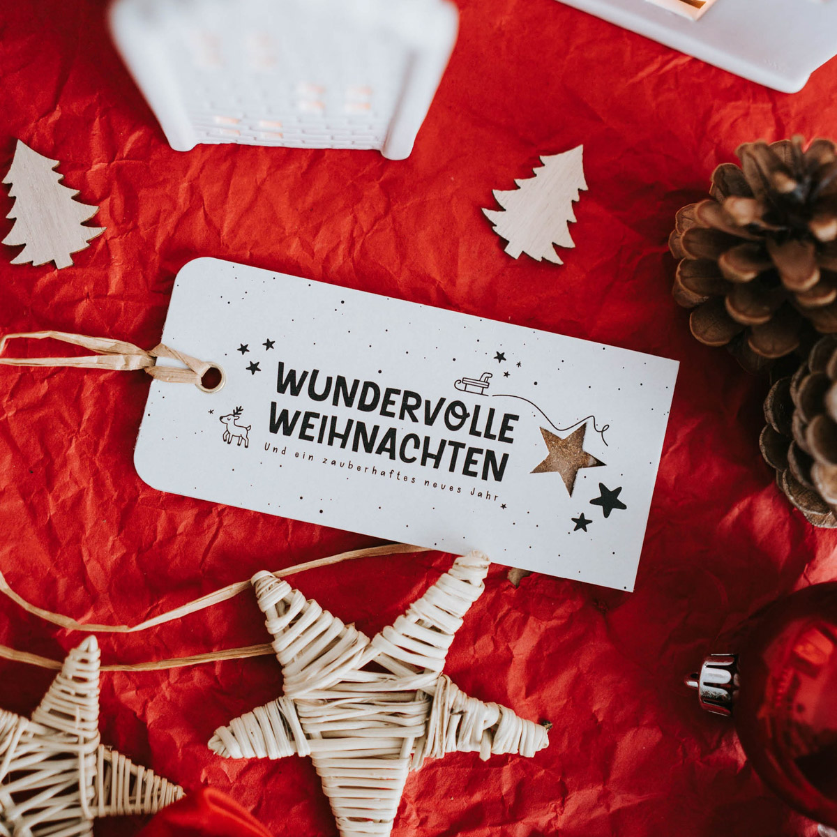 Wundervolle Weihnachten - Geschenkanhänger – Bild 5