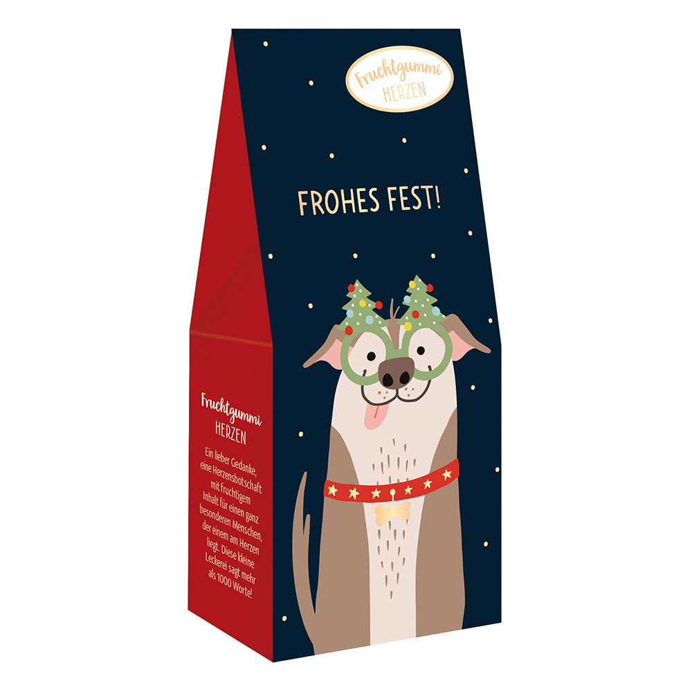 Frohes Fest! - Fruchtgummi-Herzen