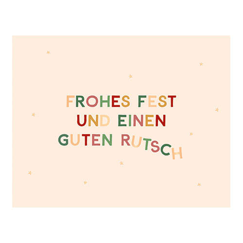 Frohes Fest & einen guten Rutsch - Mini Klappkarte