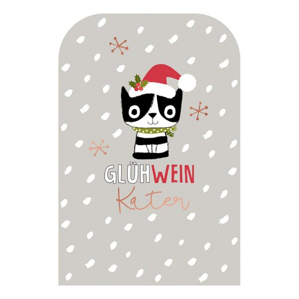 Xmas Glühweinkater - Klappkarte