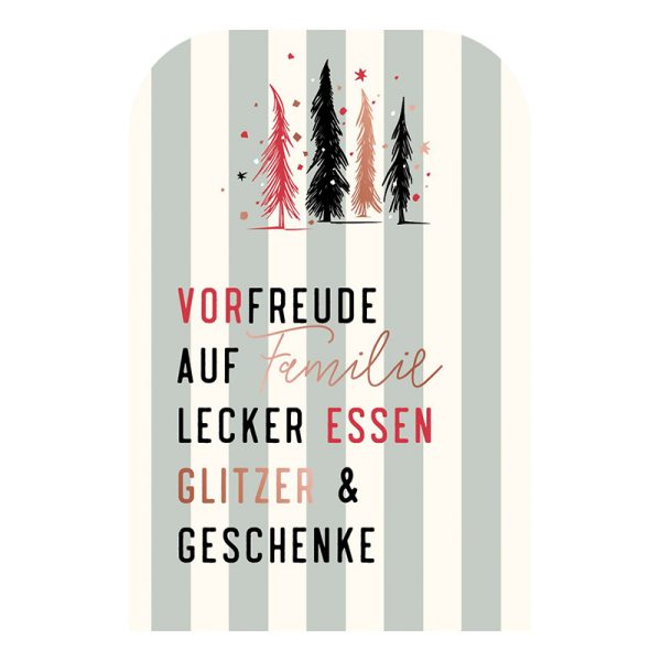 Xmas Vorfreude auf Familie - Klappkarte
