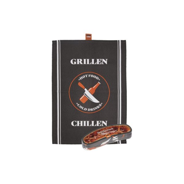 Zauber-Geschirrtuch "Grillen & Chillen" - Geschirrtuch
