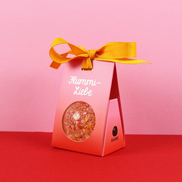 Flummiball mit Konfetti - Flummiliebe Rosarot