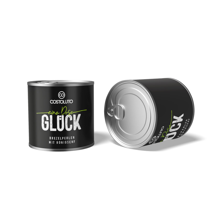 Eine Dose Glück - Brezelperlen mit Honigsenf