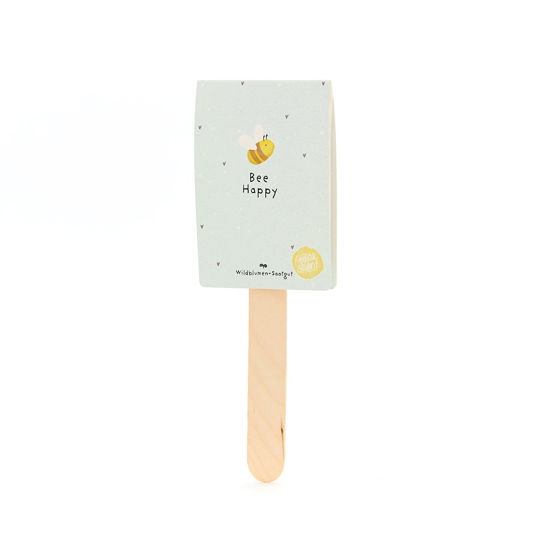 Bee Happy - Saatgruß am Stiel