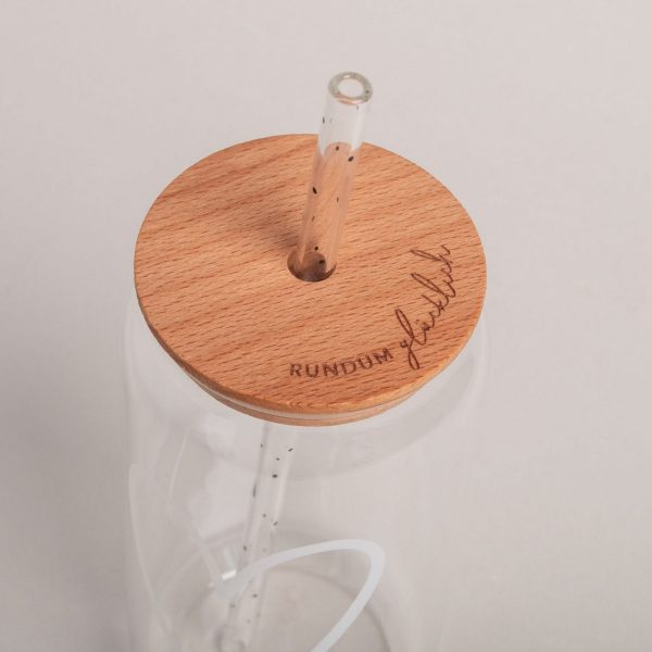 Rundum glücklich - Deckel für Hohes Trinkglas