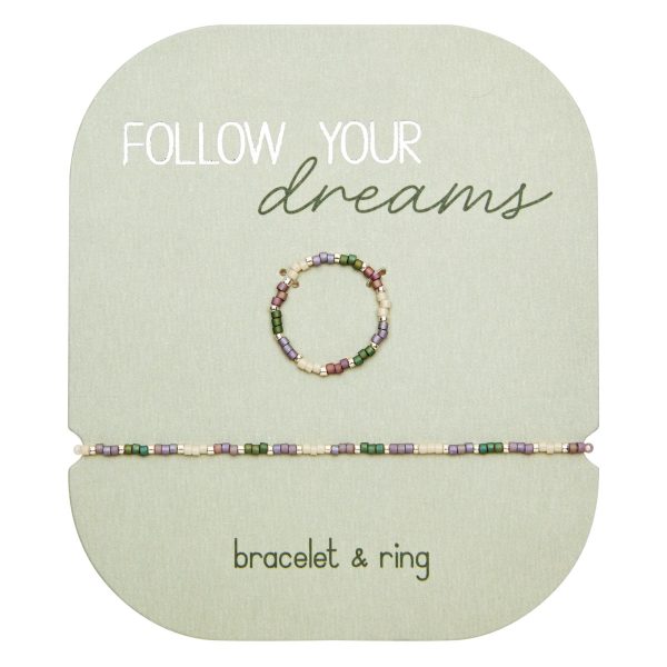 Follow your Dreams - Armband & Ring in Grün