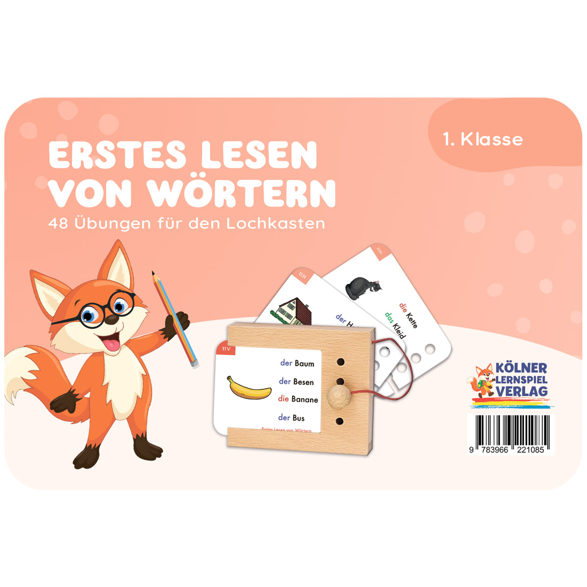Erstes Lesen von Wörtern - Lochkasten