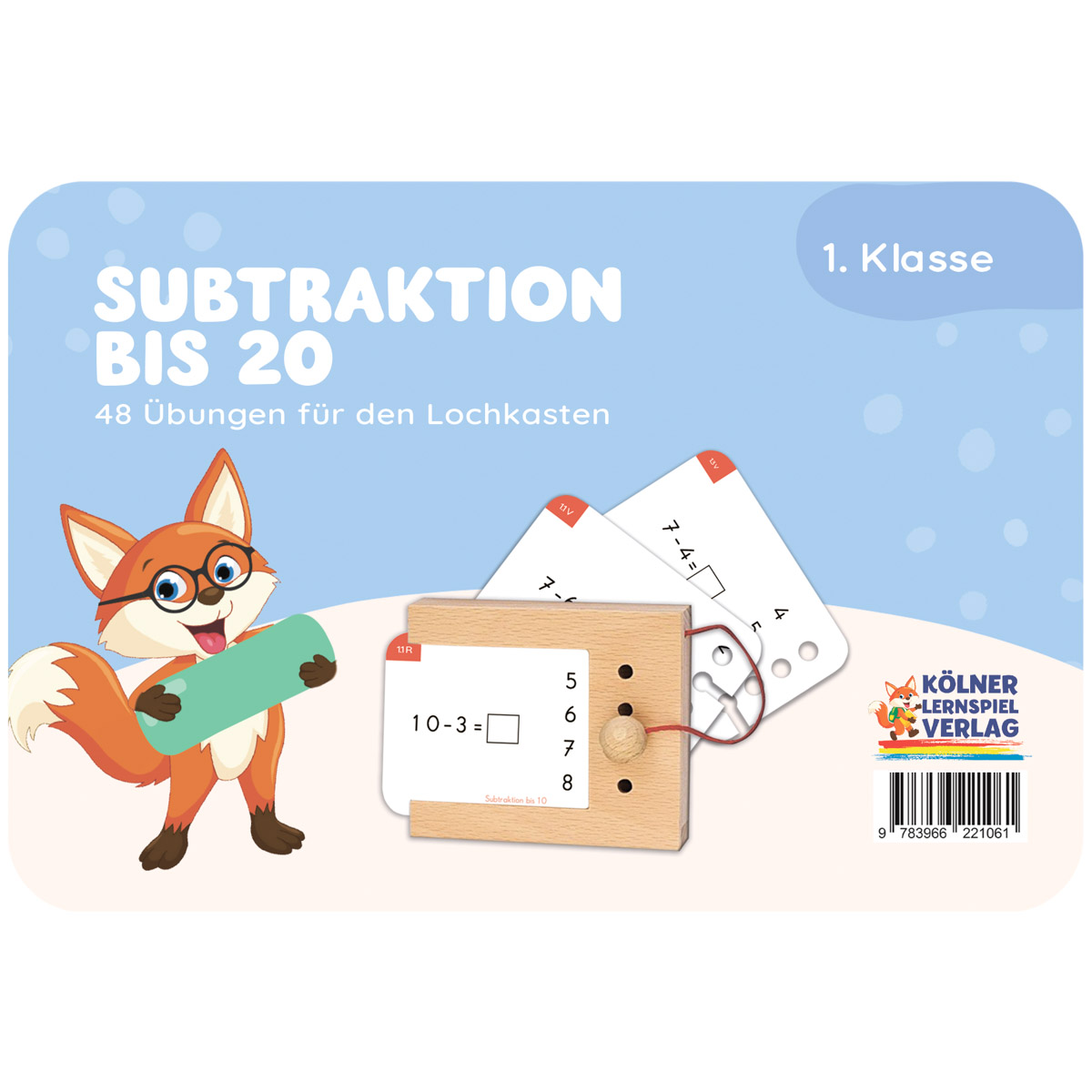 Subtraktion bis 20 - Lochkasten