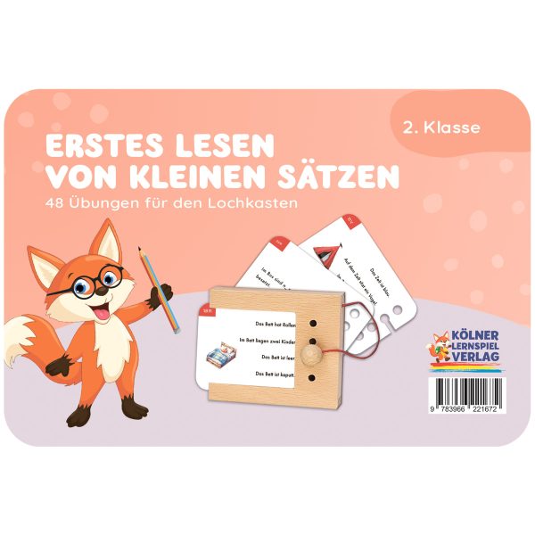 Erstes Lesen von kleinen Sätzen - Lochkasten