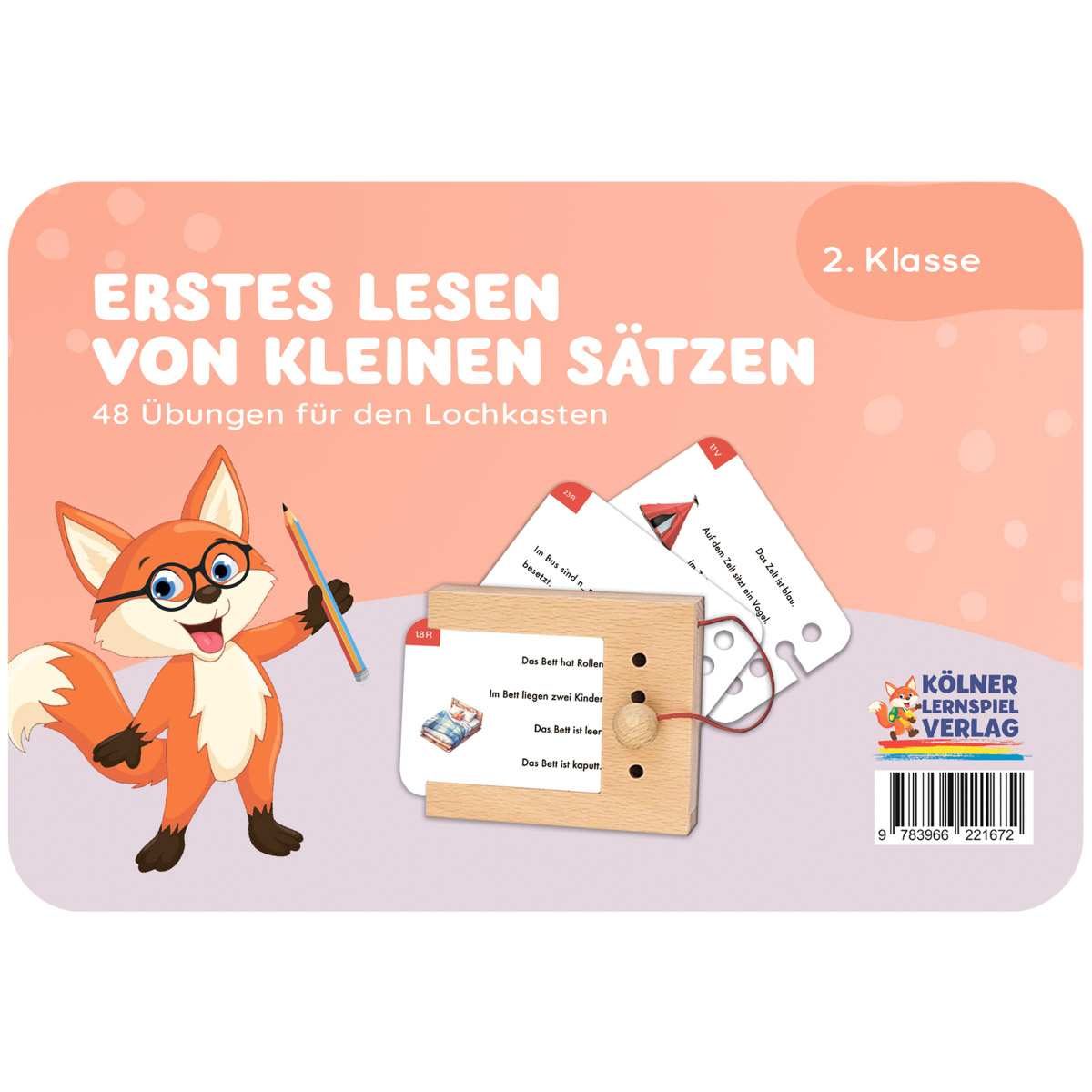 Erstes Lesen von kleinen Sätzen - Lochkasten