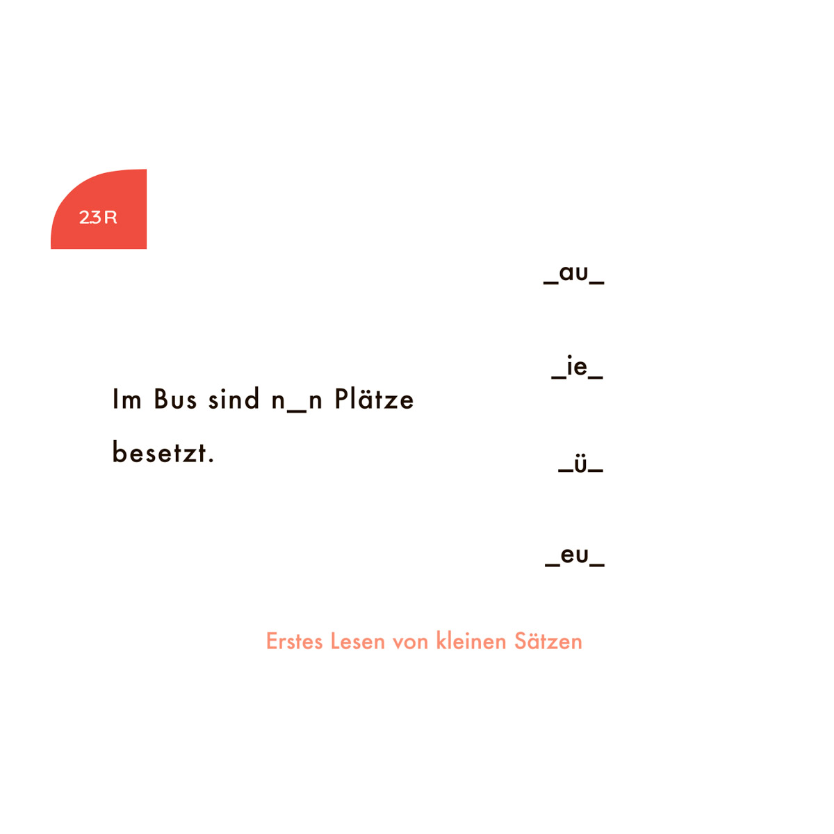Erstes Lesen von kleinen Sätzen - Lochkasten – Bild 3