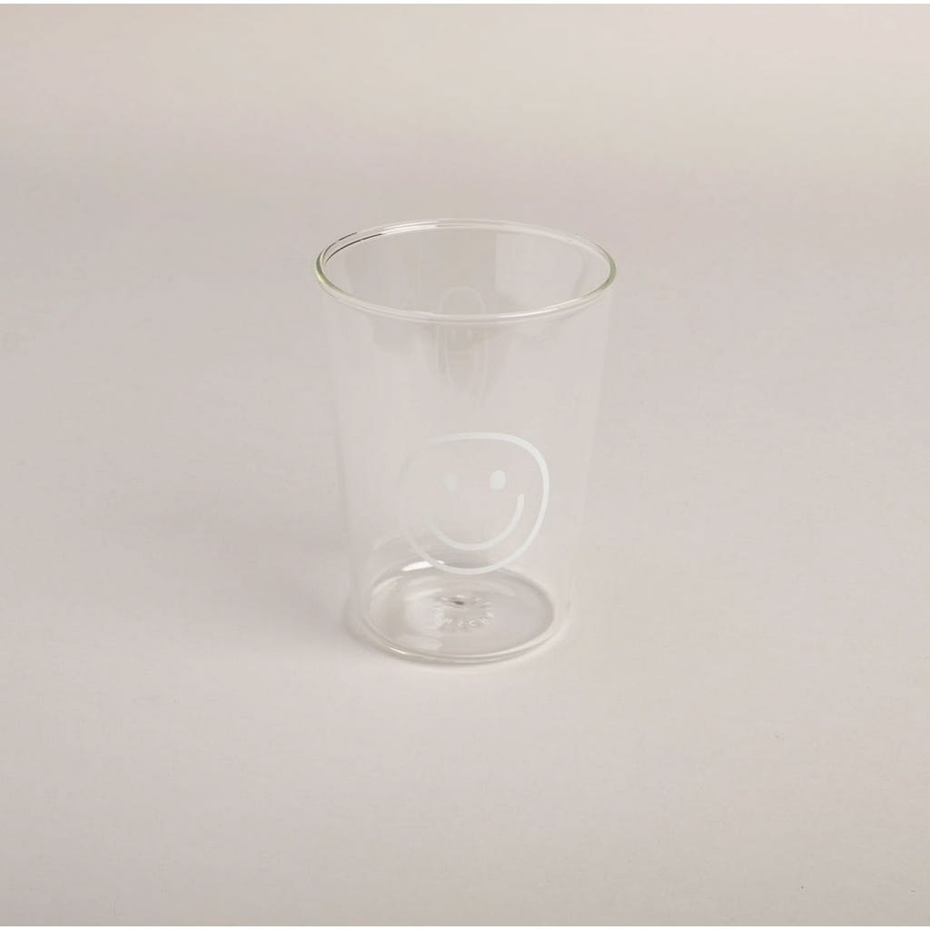 Weißes Smiley - Trinkglas – Bild 6