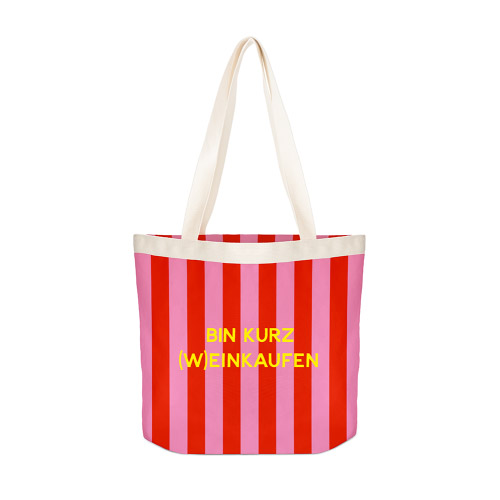 Bin kurz (W)einkaufen - Canvas-Shopper