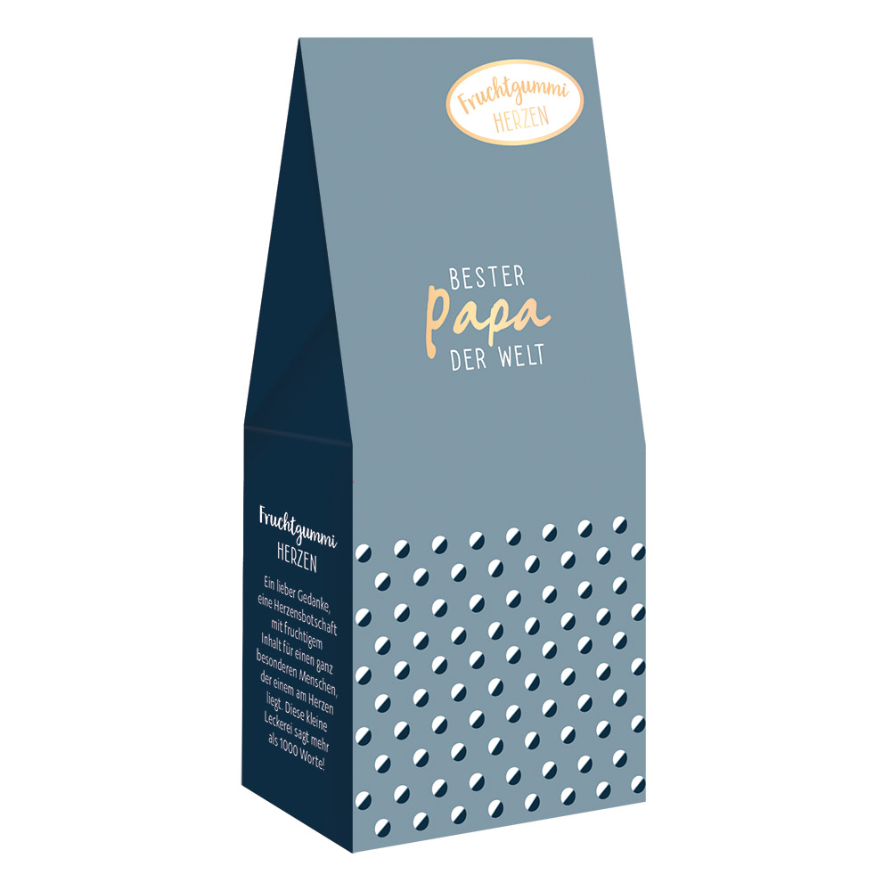 Bester Papa - Fruchtgummi-Herzen