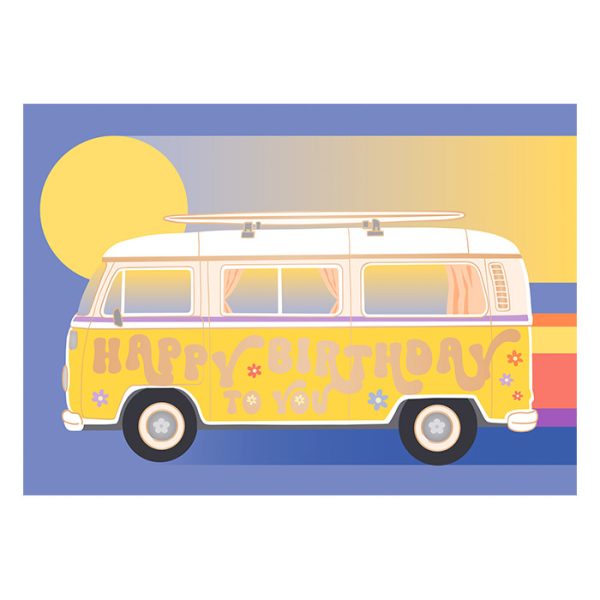 Happy Birthday to you Bus - Klappkarte