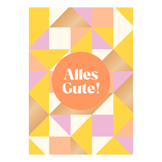 Alles Gute! Muster - Klappkarte