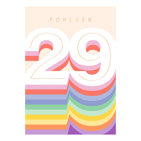 Forever 29 - Klappkarte