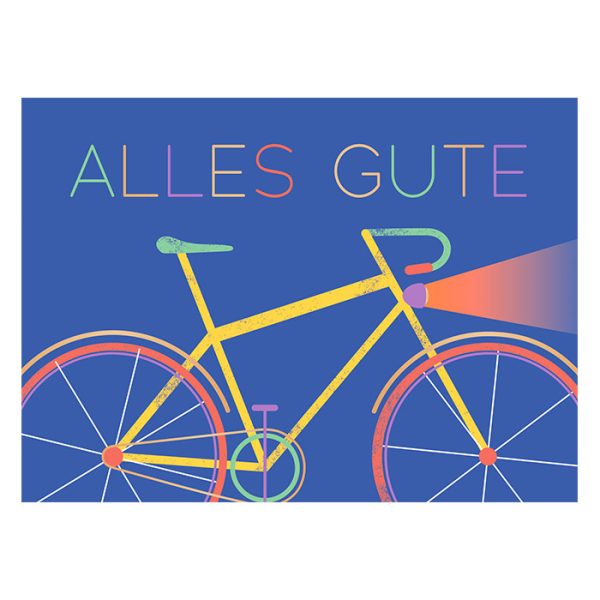 Alles Gute Fahrrad - Postkarte