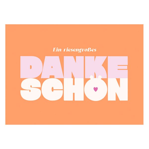 Ein riesengroßes Dankeschön - Postkarte