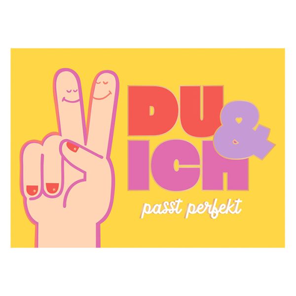 Du & Ich passt perfekt - Postkarte