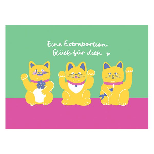 Eine Extraportion Glück für dich - Postkarte