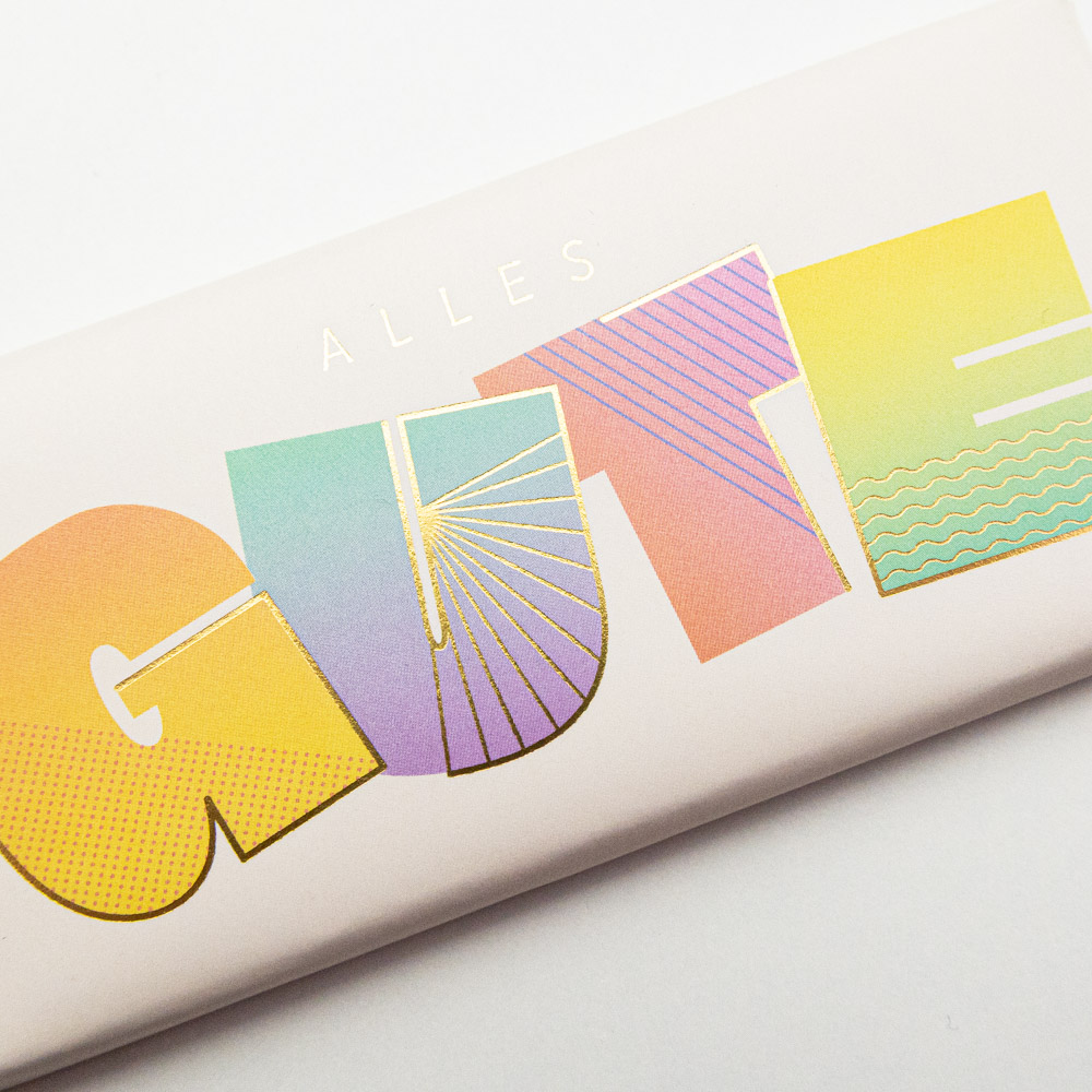 Alles Gute Typo - Mini-Schokoladentafel – Bild 2