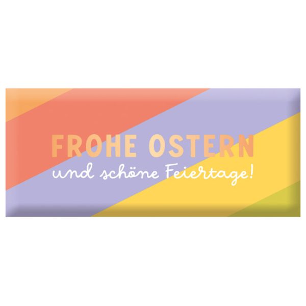 Frohe Ostern und schöne Feiertage - Mini-Schokoladentafel