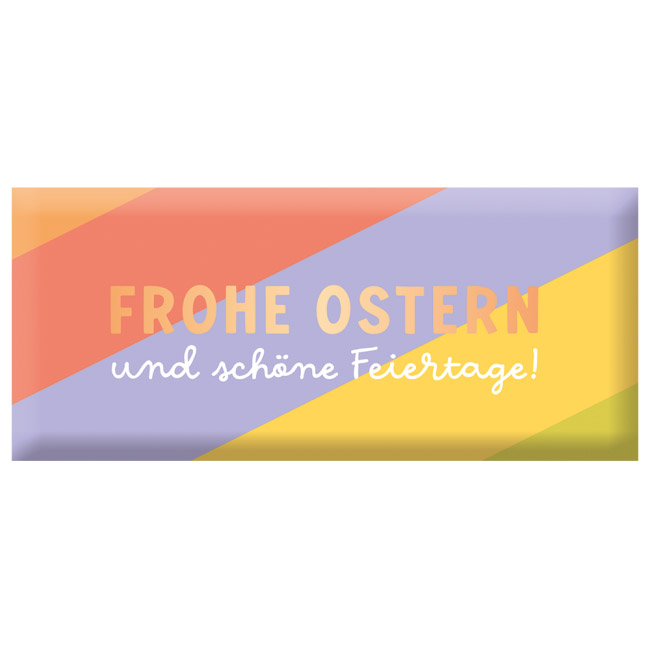 Frohe Ostern und schöne Feiertage - Mini-Schokoladentafel