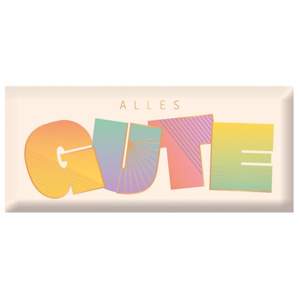 Alles Gute Typo - Mini-Schokoladentafel
