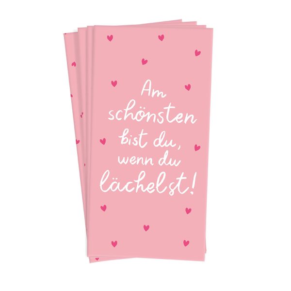 Am schönsten bist du, wenn du lächelst - Papiertaschentücher