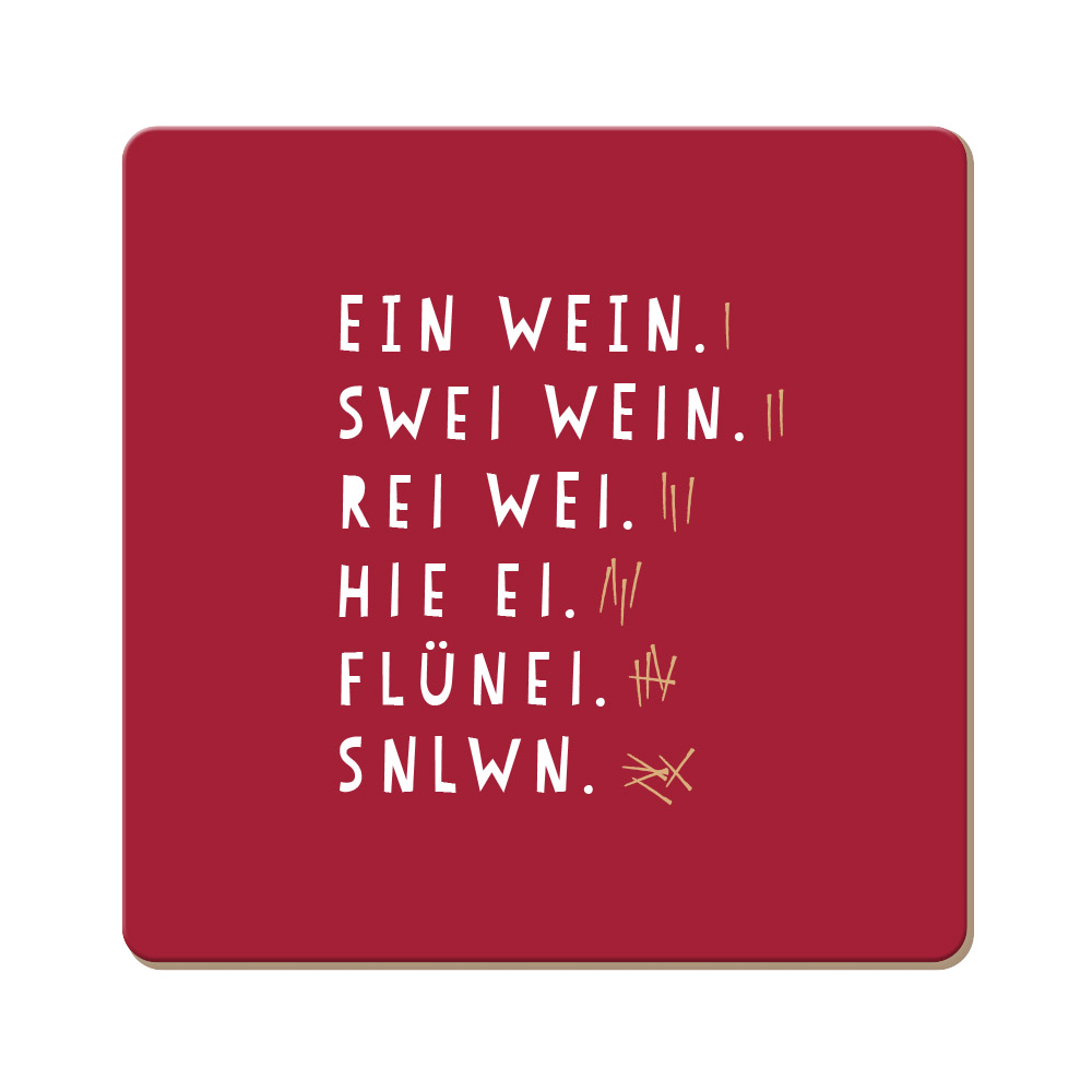 Ein Wein - Korkuntersetzer