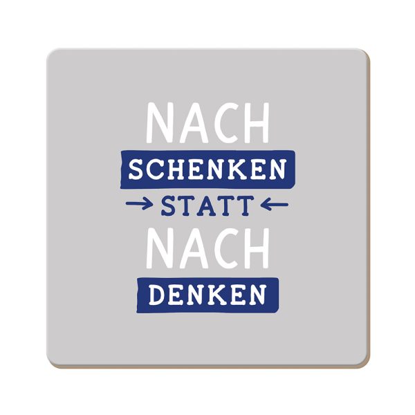 Nachschenken statt nachdenken - Korkuntersetzer