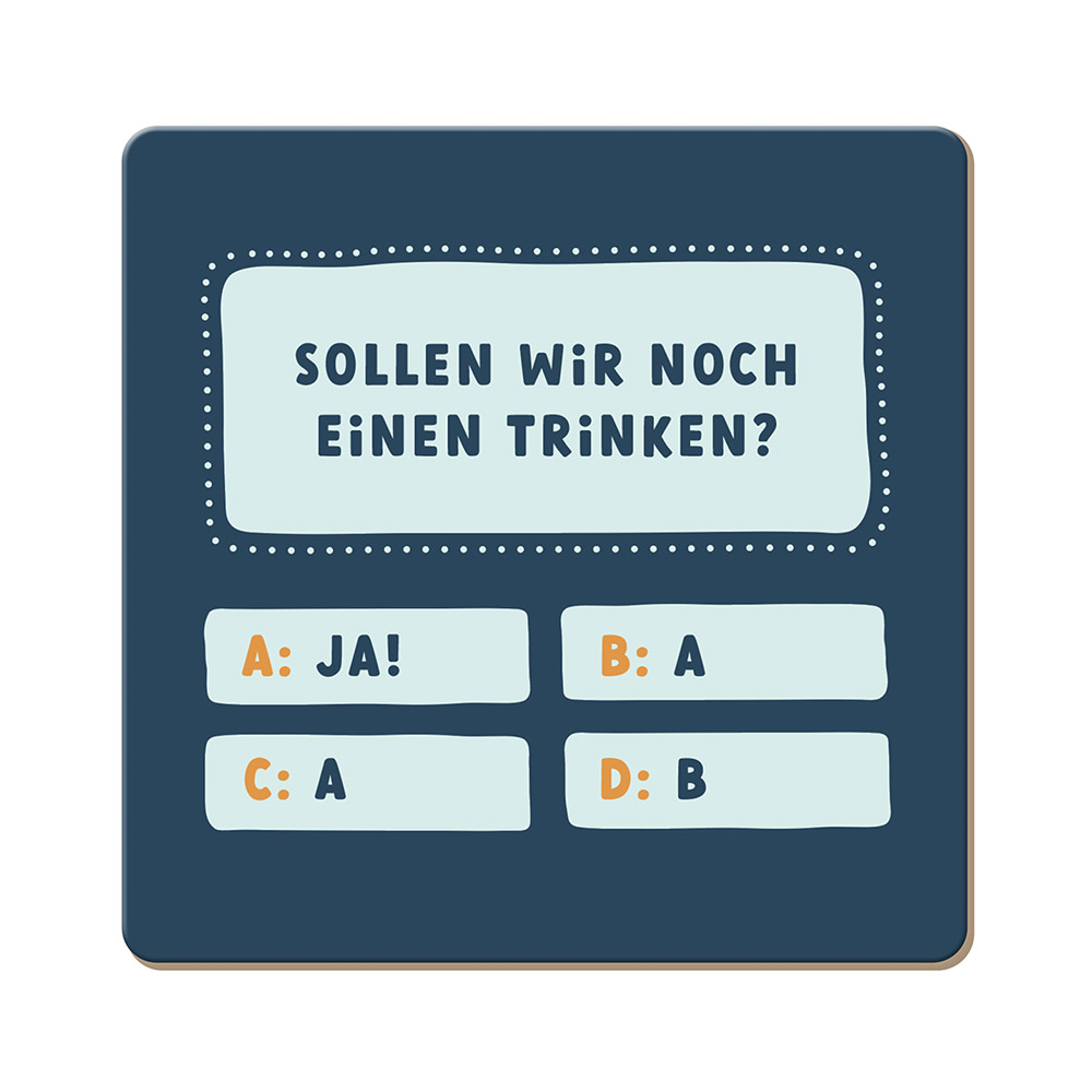 Sollen wir noch einen trinken? - Korkuntersetzer