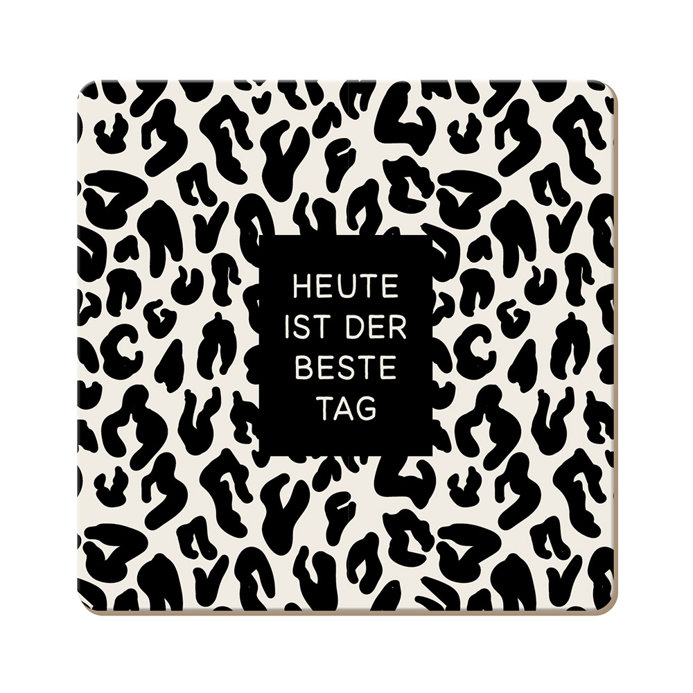 Heute ist der beste Tag - Korkuntersetzer