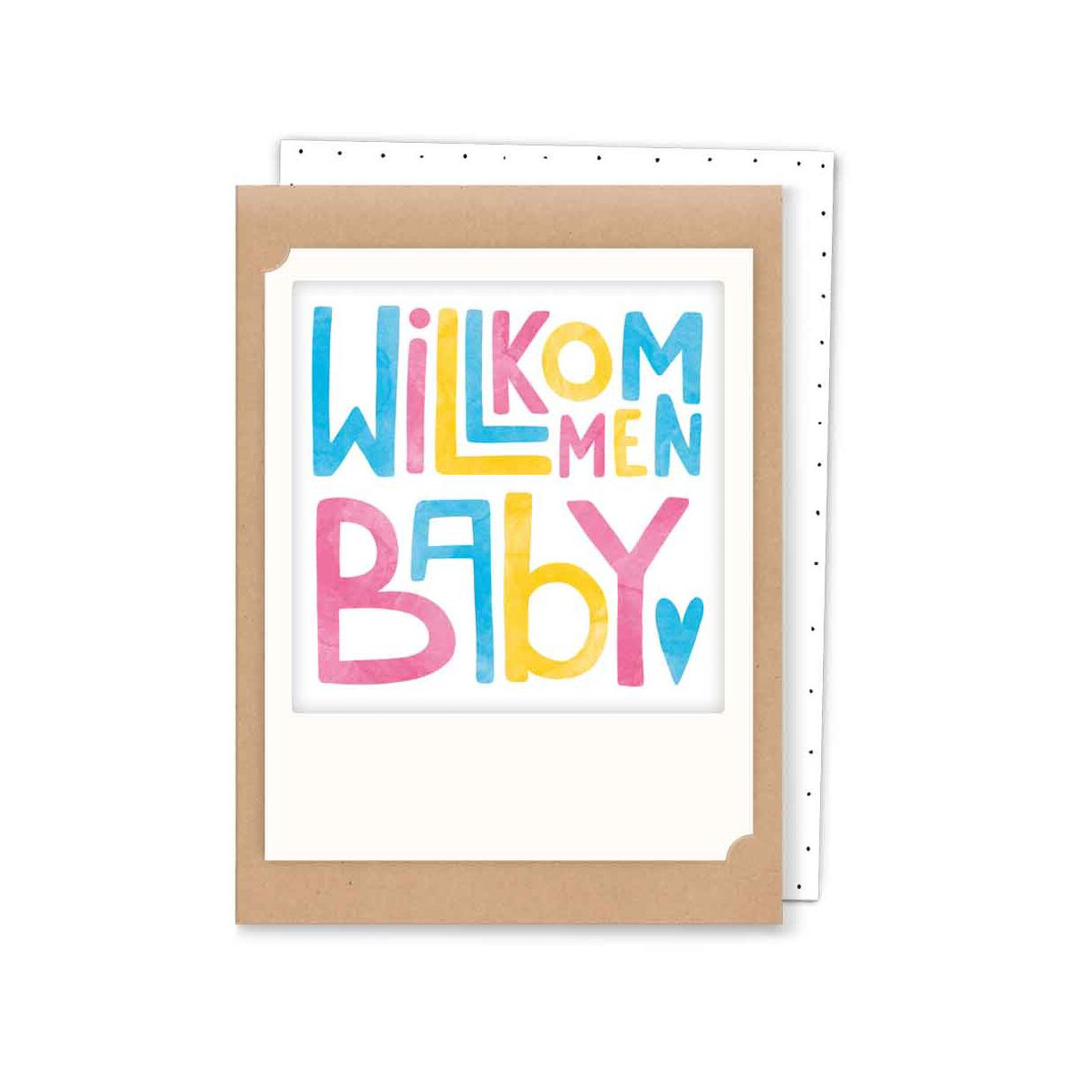 Willkommen Baby - Kleine Klappkarte