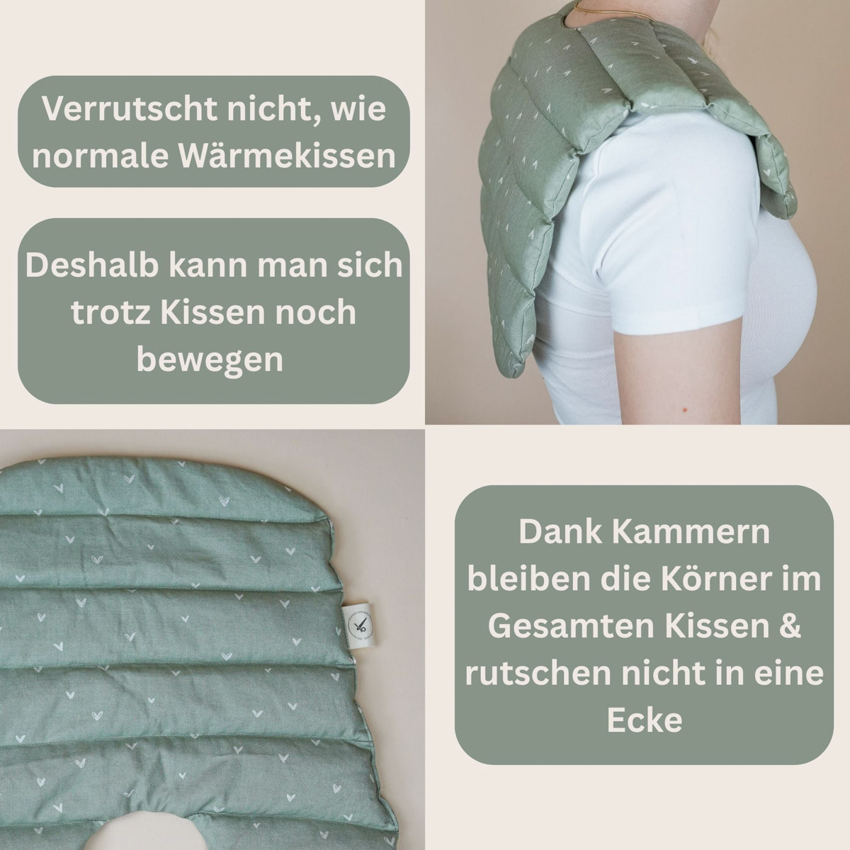 Herzchen Matcha - Nackenkissen – Bild 7