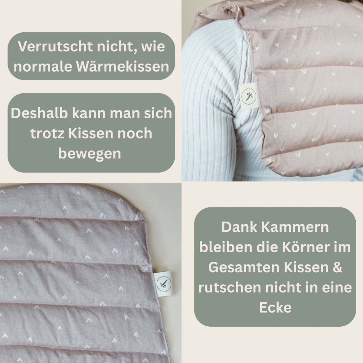 Herzchen Rosa - Nackenkissen – Bild 5