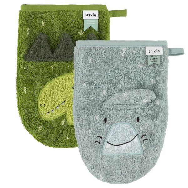 Mr. Shark - Mr. Dino - Waschhandschuhe Hai & Dino