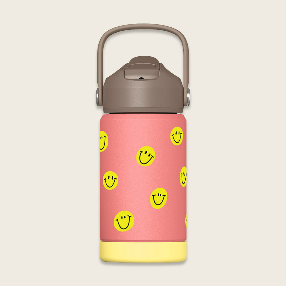 Trinkflasche - Smiley in Koralle – Bild 3