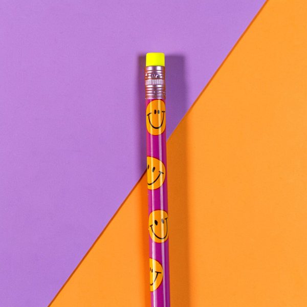 Smiley Violett-Orange - Bleistift