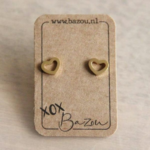 Ohrstecker offenes Herz in Gold - Ohrringe