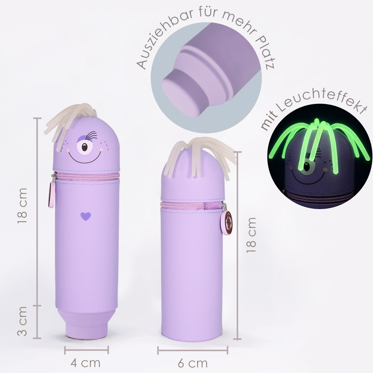 Federmäppchen aus Silikon - Monster "Monster Pooky" – Bild 4