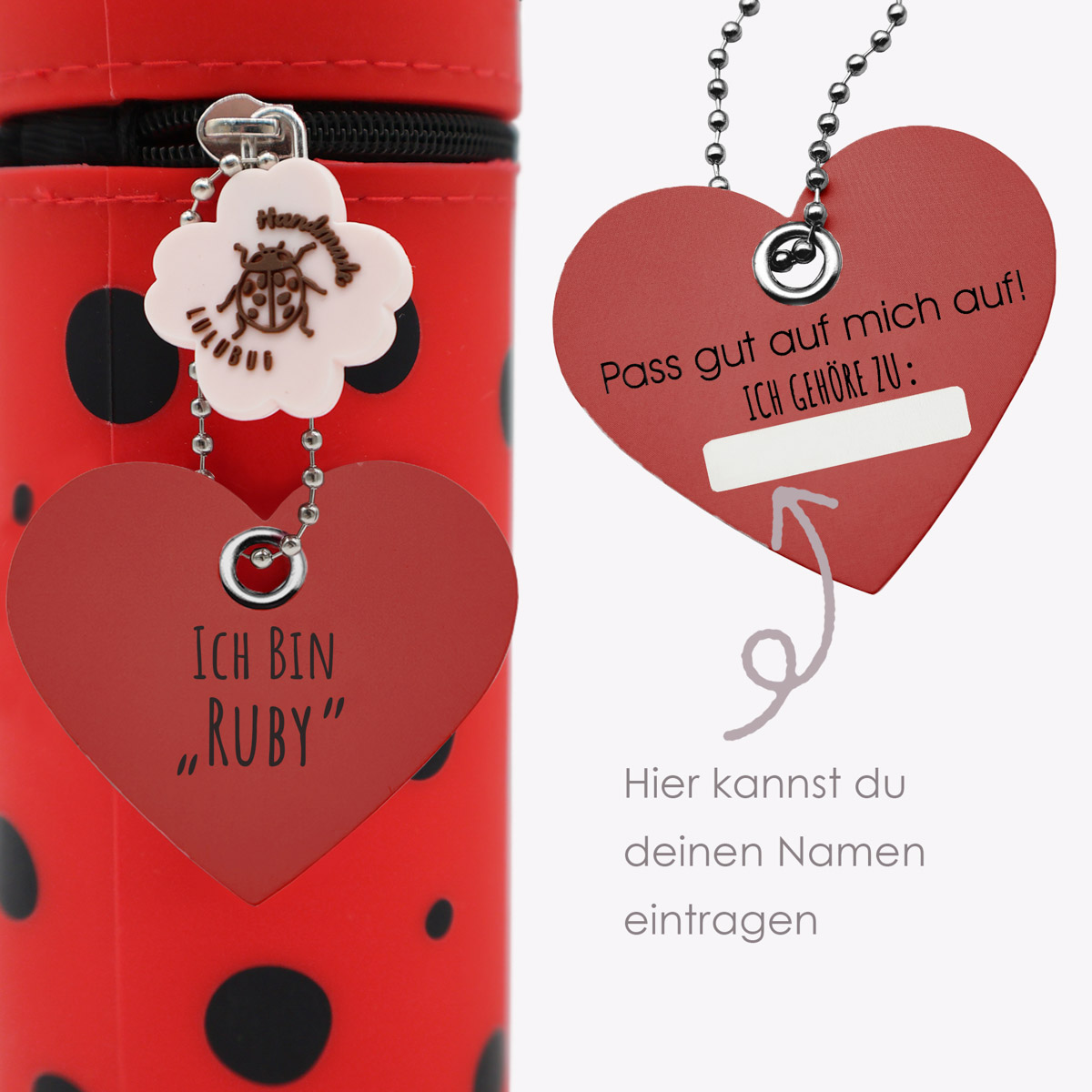 Federmäppchen aus Silikon - Käfer "Ruby" – Bild 5