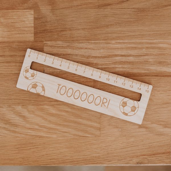 Fussball - Leselineal aus Holz