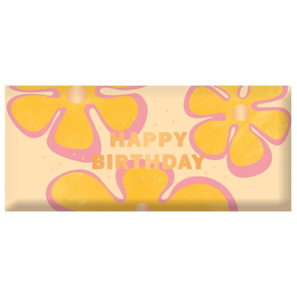 Happy Birthday Blumen - Mini Schokoladentafel