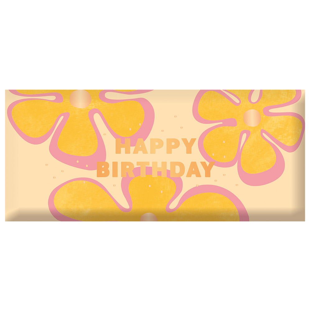 Happy Birthday Blumen - Mini Schokoladentafel