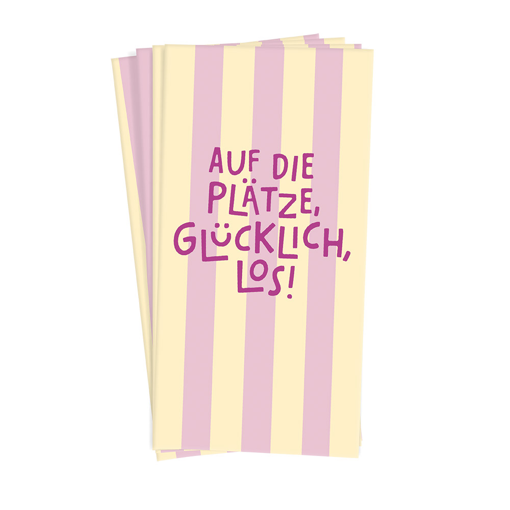 Auf die Plätze, glücklich, los! - Papiertaschentücher